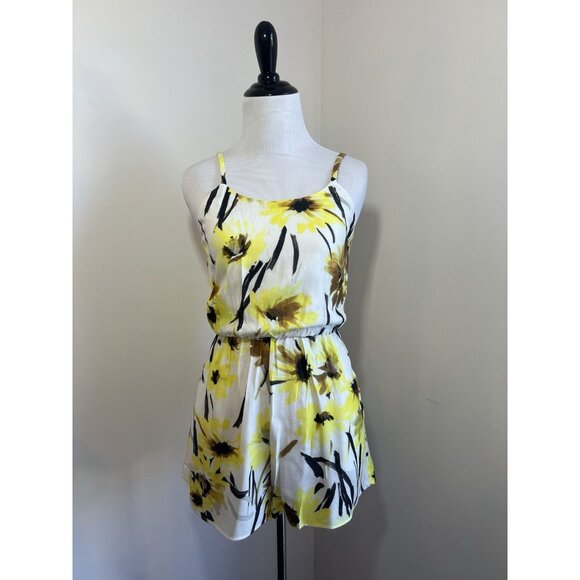Alice & Olivia Romper Playsuit 0 Sleeveless Daisy Field Pockets NWT - MSRP $275 - Picture 1 of 16